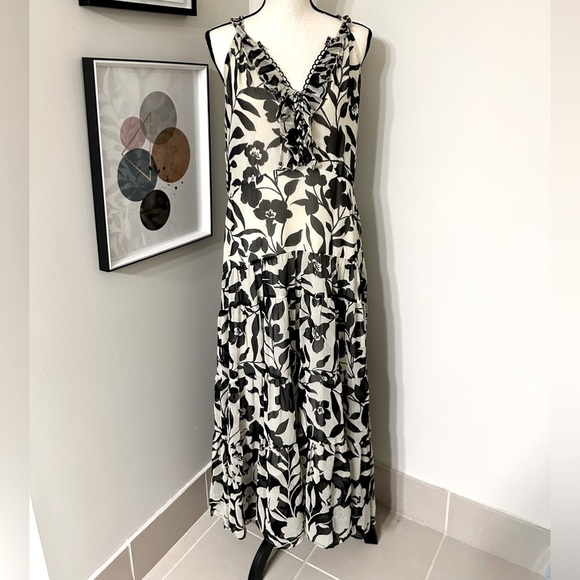 Super Natural Emma Floral Maxi Sun Dress SZ L - Picture 1 of 4